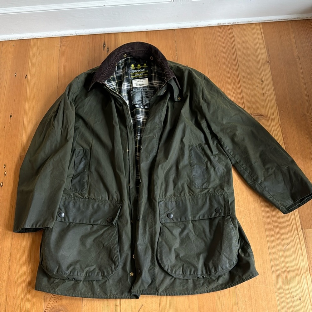 Barbour Border wax jacket. In very gently used condition.